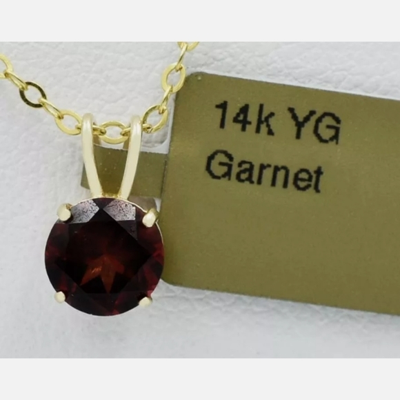 14K Genuine Garnet Necklace
